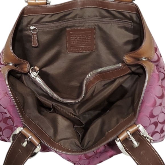 Coach Soho Large Leather & Jacquard Shoulder Bag EUC - Picture 11 of 11